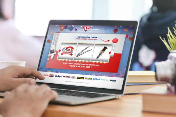 Jackpot digital réalisé pour un acteur majeur de la réparation automobile par Colombo, agence web et gamification à Bordeaux 