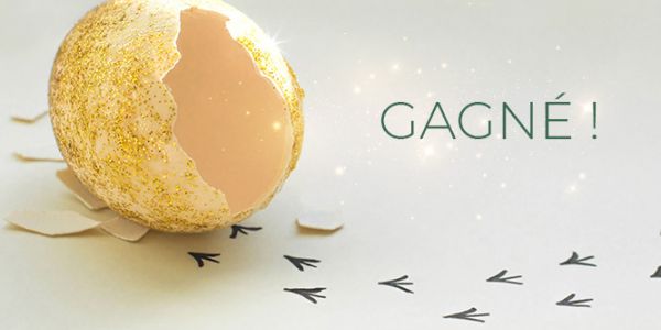 article jeu-concours pâques agence Colombo - image d'un œuf doré gagnant