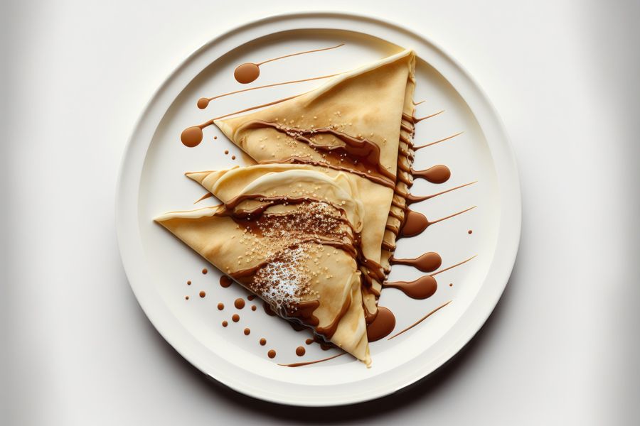 Photo d'une belle assiette de crêpes pour un concours photo