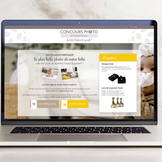 création de jeu marketing - home Sophie la girafe