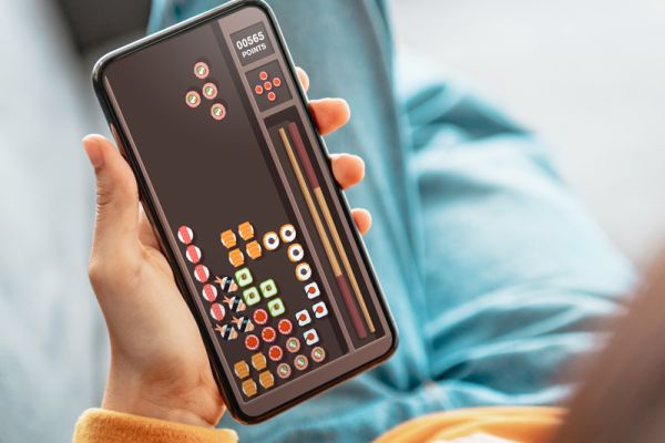 Jeu concours rétro Tetris sushi sur smartphone