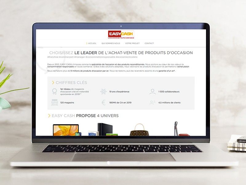 création de site vitrine Bordeaux - site Easy Cash