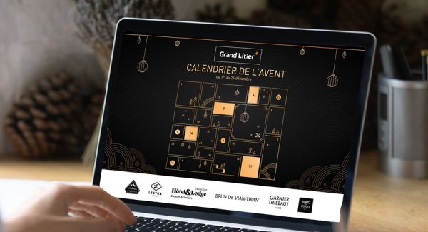 Campagne multicanale avec calendrier digital déployé sur site web, réseaux sociaux et points de vente physiques