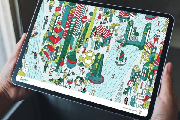 Jeu de société digital sous la forme d'un cherche et trouve