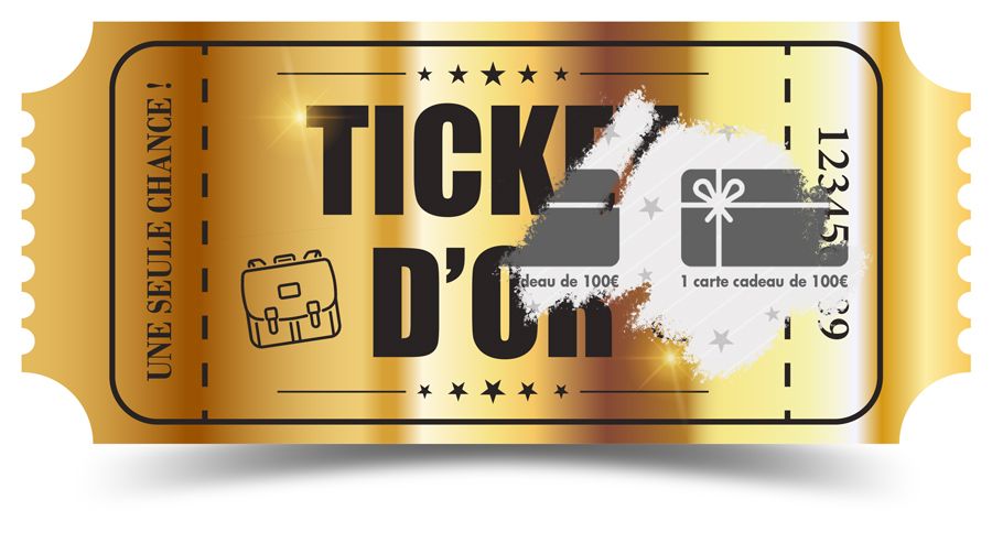 Ticket à gratter digital pour un jeu-concours à instant gagnant sur la rentrée