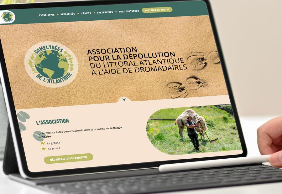 Site pour association - page d'accueil