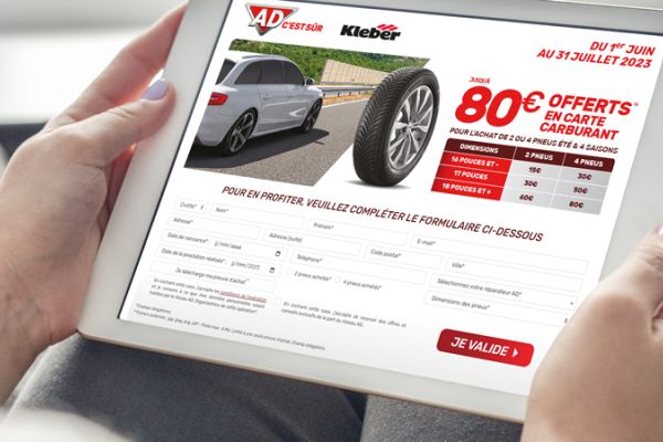 Plateforme digitale réalisée pour une offre de remboursement (ODR), lors d'une opération d'activation promotionnelle