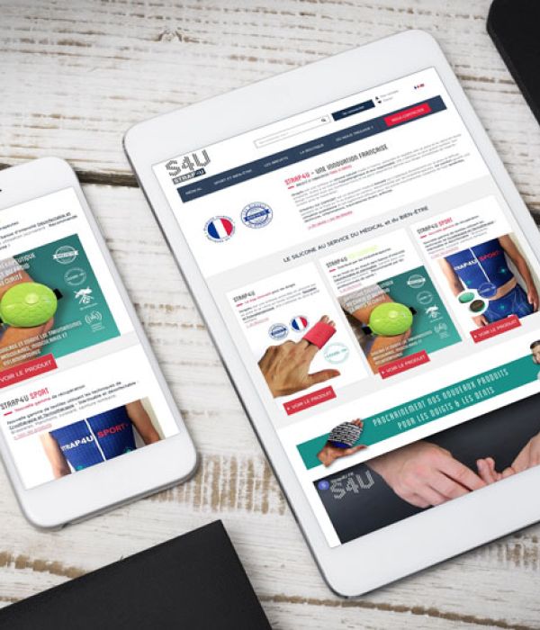 Site e-commerce paramédical - home page tablette et mobile
