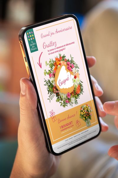 Jeu-concours digital de grattage version mobile