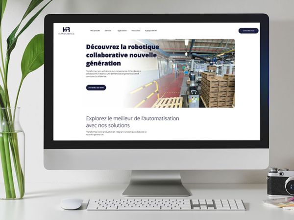 Création de site catalogue WordPress - Homepage d'une entreprise robotique