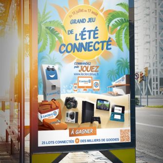 Affiche jeu concours Leclerc - été connecté