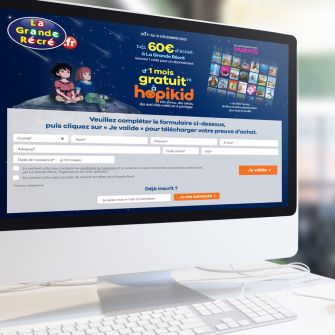 Réalisation d'un site pour une opération commerciale avec prime