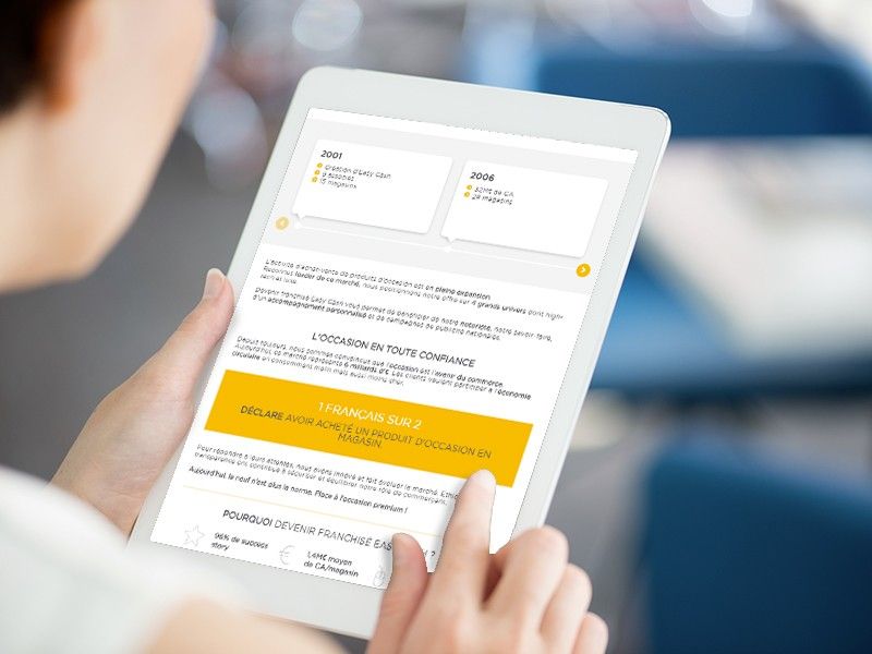 création de site vitrine Bordeaux - rendu sur tablette