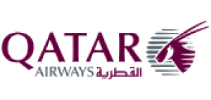 Logo Qatar Airways – compagnie aérienne accompagnée sur des dispositifs digitaux