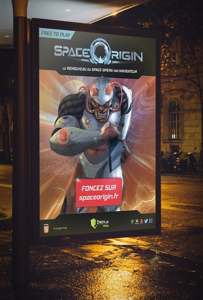 affiche promotionnelle - abribus Space Origin