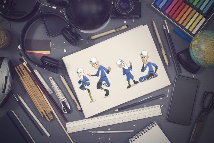 illustrations - personnages de chantier