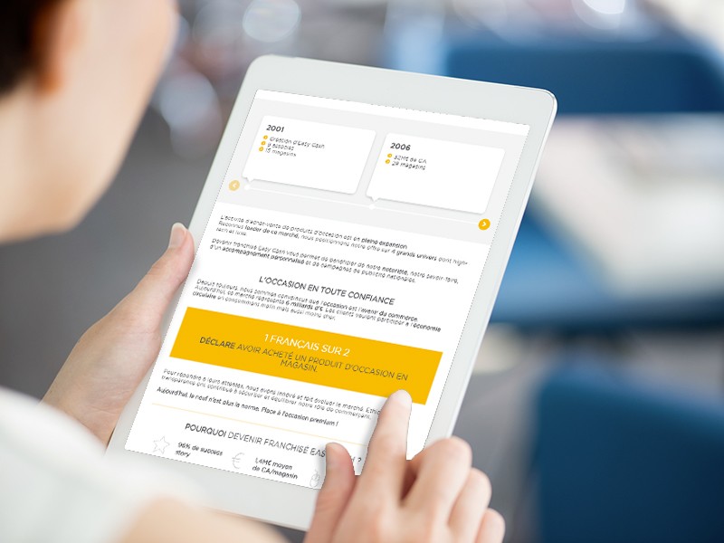 création de site vitrine Bordeaux - rendu sur tablette