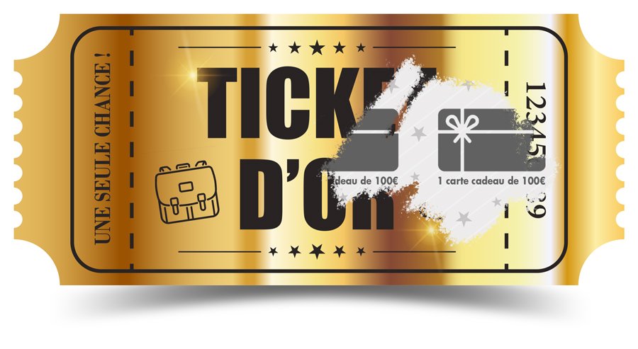 Ticket à gratter digital pour un jeu-concours à instant gagnant sur la rentrée
