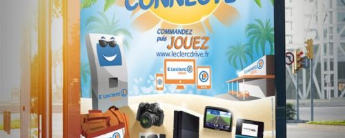 Affiche jeu concours Leclerc - été connecté