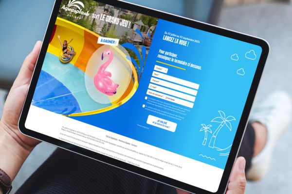jeux-concours pour le tourisme : photo d'un jeu marketing digital réalisé pour un parc d'attraction